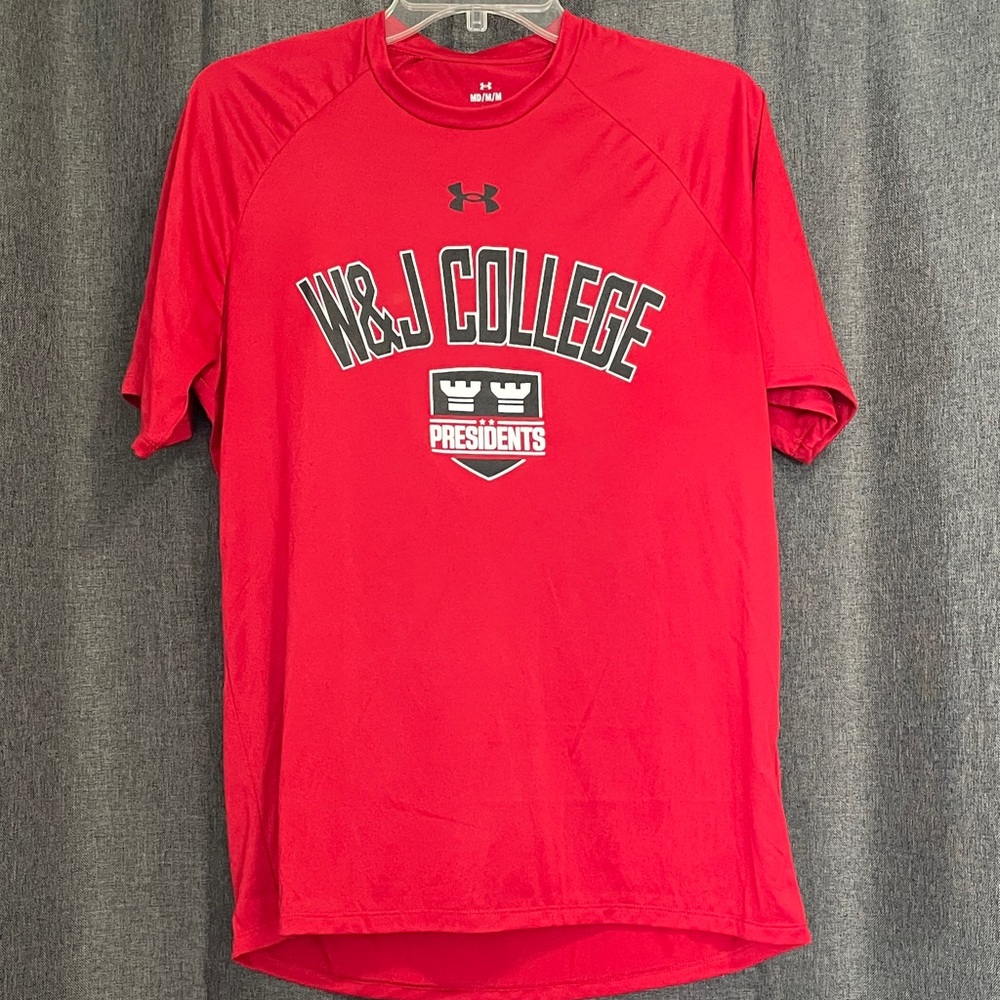 Under Armour Red W&J College Presidents Short Sleeve Tee